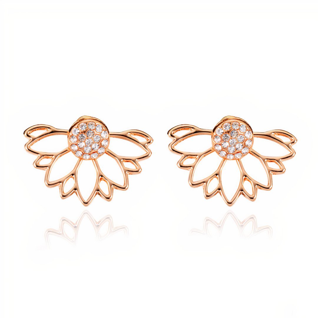 Crystal Earrings -Gold-2
